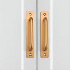 GIPTO 2 Pcs Sliding Door Pull Handles, Stainless Steel Closet Cabinet Door Handles Pulls with Plates for Cupboard Cabinet Wardrobe Drawer Shed Pull Handles