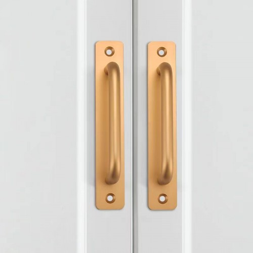 GIPTO 2 Pcs Sliding Door Pull Handles, Stainless Steel Closet Cabinet Door Handles Pulls with Plates for Cupboard Cabinet Wardrobe Drawer Shed Pull Handles GIPTO 2 Pcs Sliding Door Pull Handles, Stainless Steel Closet Cabinet Door Handles Pulls with Plates for Cupboard Cabinet Wardrobe Drawer Shed Pull Handles